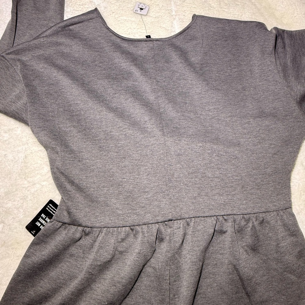 NWT- Express Women’s Luxe Lounge Long Sleeve Surplice Wide Leg Jumpsuit sz XL - Picture 8 of 14